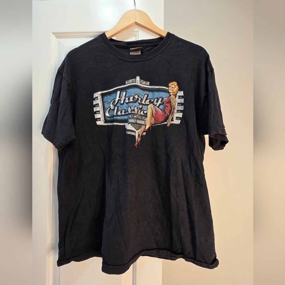 Harley-Davidson Black Graphic Tee Size Large
